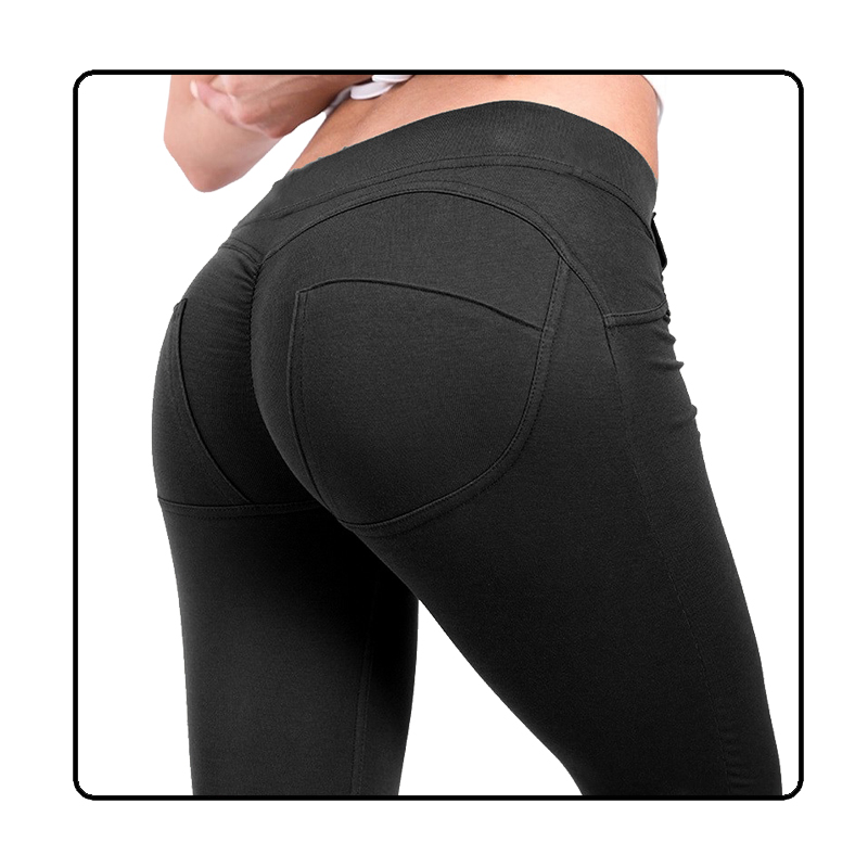 legginsy modelujące push up czarne L013 - 1
