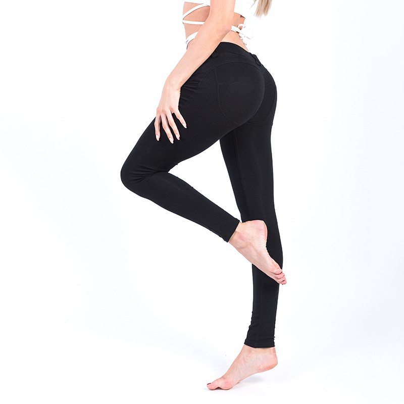legginsy modelujące push up czarne L013 - 2