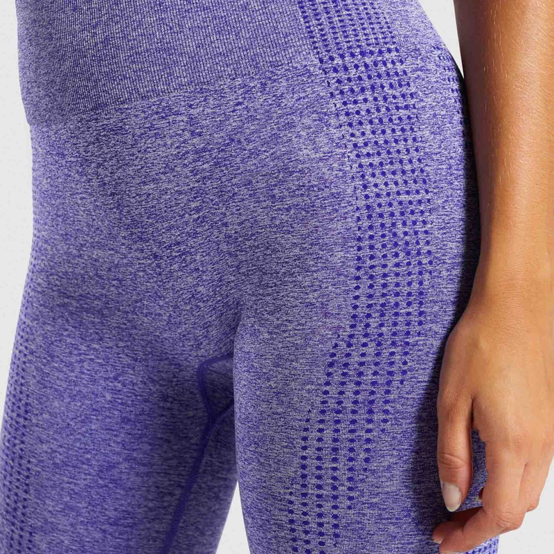 legginsy modelujące fioletowe z wysokim stanem L027 - 3 Legginsy modelujące fioletowe z wysokim stanem