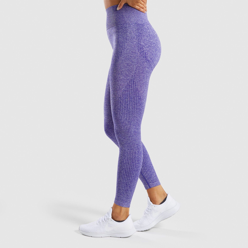 legginsy modelujące fioletowe z wysokim stanem L027 - 5 Legginsy modelujące z wysokim stanem