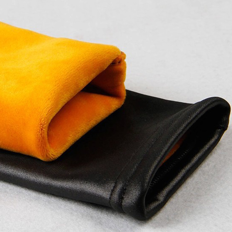 legginsy imitacja skóry ocieplane wygodne czarne L069 - 6