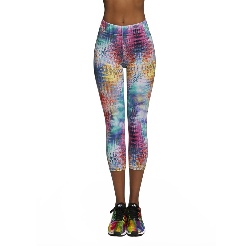 Legginsy Bas Bleu kolorowy print nogawka 3-4 Tessera 70 L093 - 2