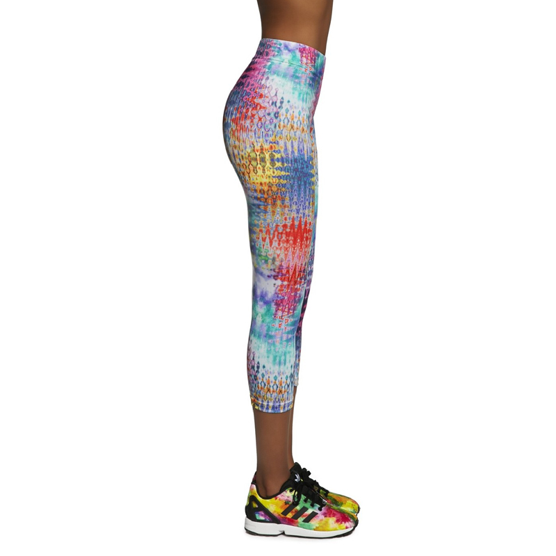 Legginsy Bas Bleu kolorowy print nogawka 3-4 Tessera 70 L093 - 3