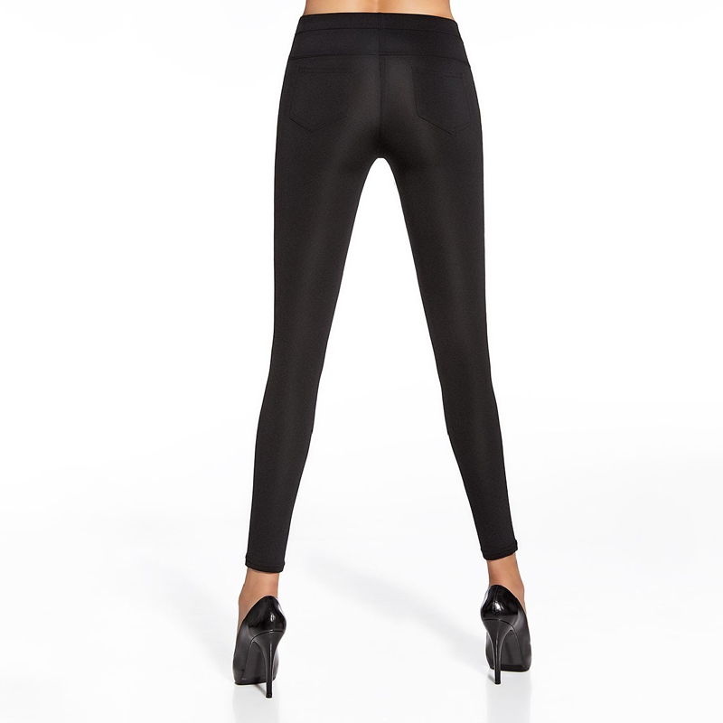 Legginsy Bas Bleu z kieszeniami czarne Marika 200DEN L097 - 4